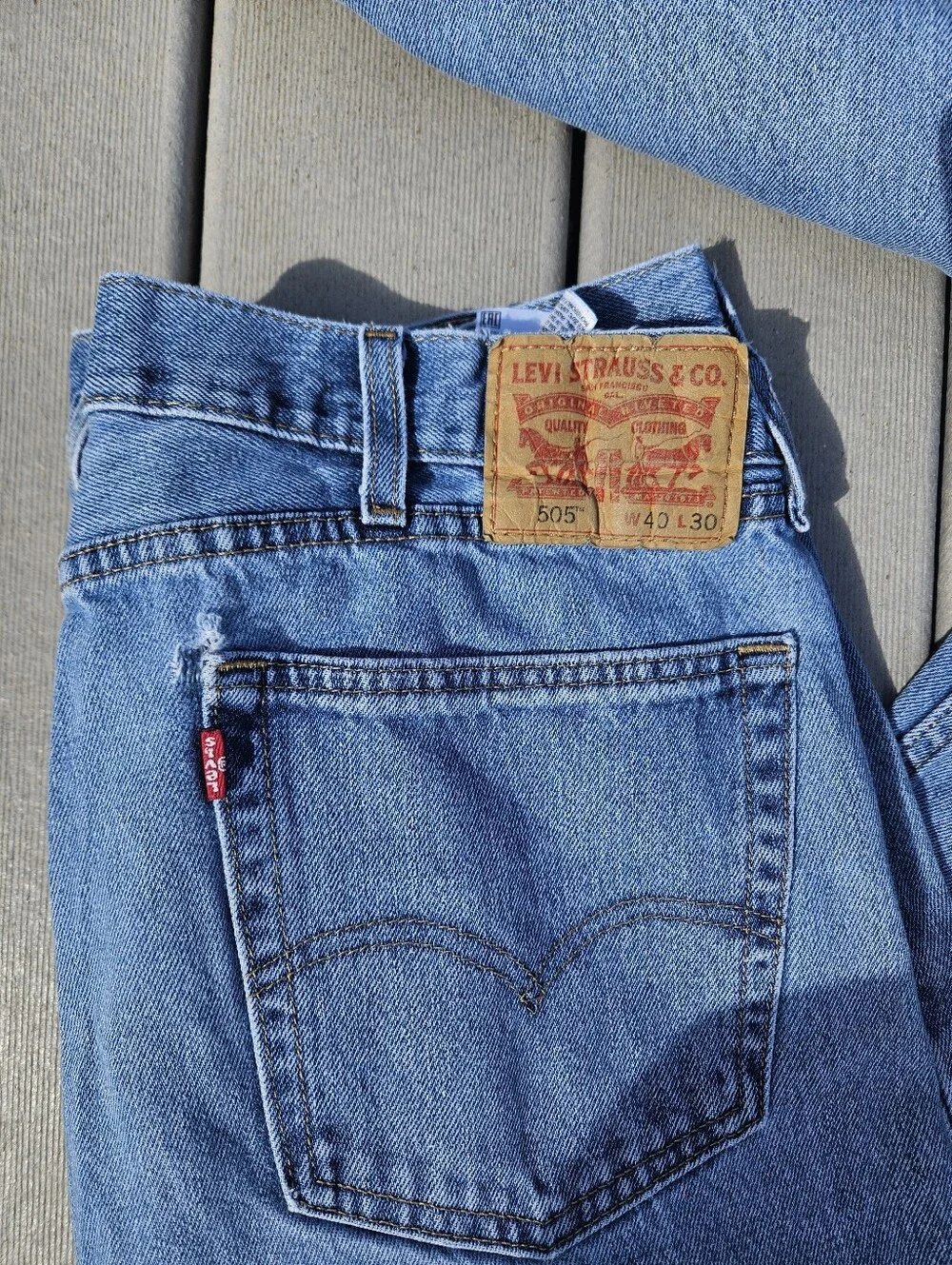 Lot of 2 Levi's 505 Jeans Blue Men's Size 40 X 30 (40x28)
